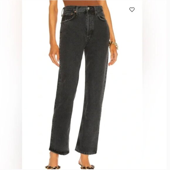 Agolde Denim - Agolde 90”s Pinch Waist Grey Jeans Button Fly size 30